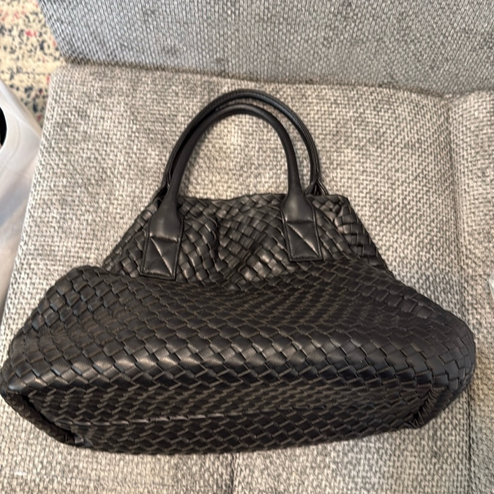 Woven Faux Leather Tote by Anthropologie